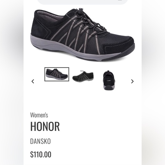 Dansko Honor Athletic Shoes Black And Gray.  Cinch Tie. Size 39 - Picture 7 of 7